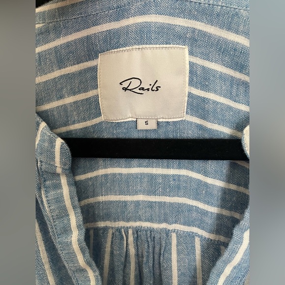 Rails Emma St Germain Stripe Sky blue white stripes Small - Picture 7 of 10